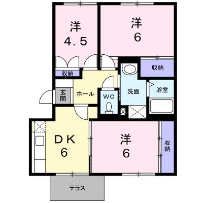 サンフラワーⅡ 1-B【管理NO：1-004503002-01020】 ★家具家電は申し込み後に搬入しますの物件画像