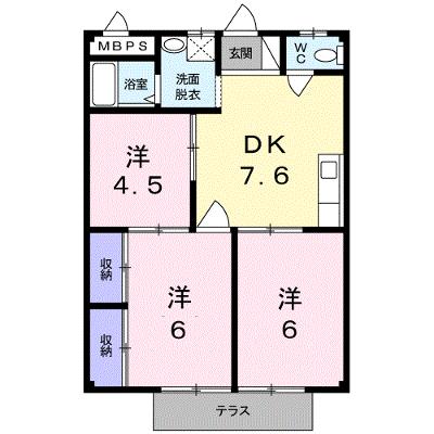 シティハイツ萩Ａ 1-B【管理NO：1-003878501-01020】 ★家具家電は申し込み後に搬入します 2026年08月中旬入居可能の物件画像