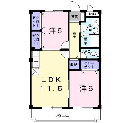 パレスインビレッジⅡ 2C【管理NO：1-002395401-02030】 ★家具家電は申し込み後に搬入しますの物件画像