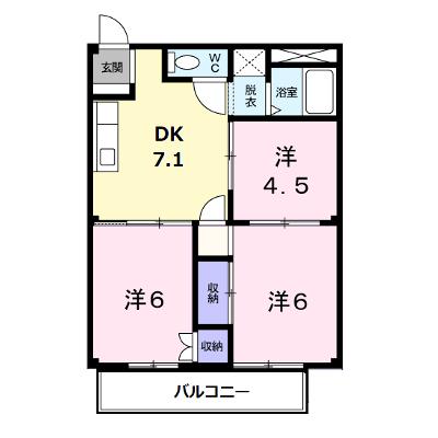 メゾンボヌール 2-D【管理NO：1-002224901-02040】 ★家具家電は申し込み後に搬入しますの物件画像