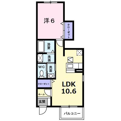 クラージュ　Ｂ棟 102【管理NO：1-013684002-01020】 ★家具家電は申し込み後に搬入しますの物件画像