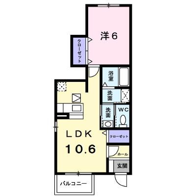 クラージュ　Ａ棟 101【管理NO：1-013684001-01010】 ★家具家電は申し込み後に搬入しますの物件画像