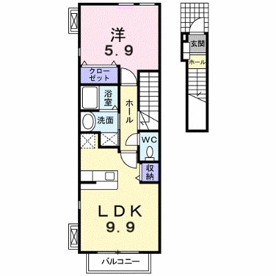 カーサ・ティエラ　Ａ棟 202【管理NO：1-013096601-02020】 ★家具家電は申し込み後に搬入します 2026年07月下旬入居可能の物件画像