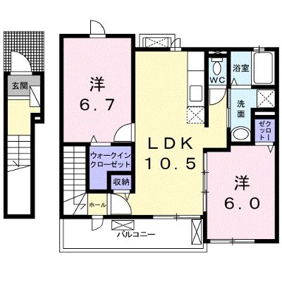 ディアコートⅡ 205【管理NO：1-019963701-02050】 ★家具家電は申し込み後に搬入します★の物件画像