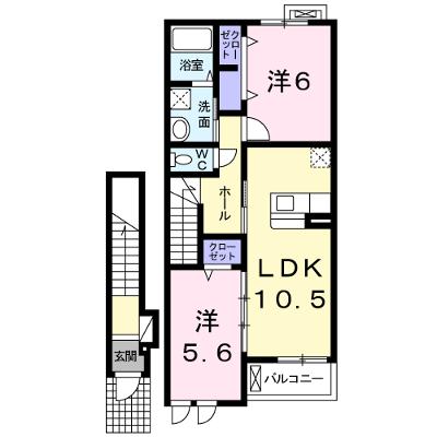 エスポワール 204【管理NO：1-019846001-02040】 ★家具家電は申し込み後に搬入します★の物件画像