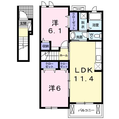 サウス　ウェルズⅡ 203【管理NO：1-017203102-02030】 ★家具家電は申し込み後に搬入しますの物件画像