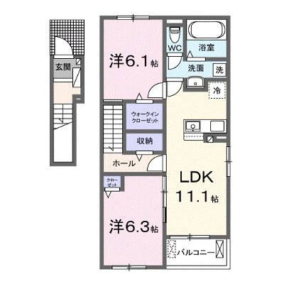 フレッシュハウス２ 201【管理NO：1-028534602-02010】 ★家具家電は申し込み後に搬入します 2026年11月下旬入居可能の物件画像