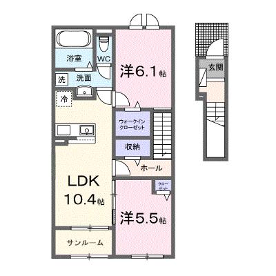 ヴァンヴェール彦根ＲＳ 203【管理NO：1-028477402-02030】 ★家具家電は申し込み後に搬入します 2026年09月下旬入居可能の物件画像