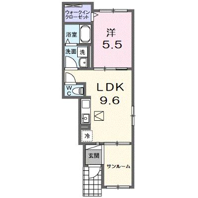 クルール　Ｍ 102【管理NO：1-027565601-01020】 ★家具家電は申し込み後に搬入しますの物件画像