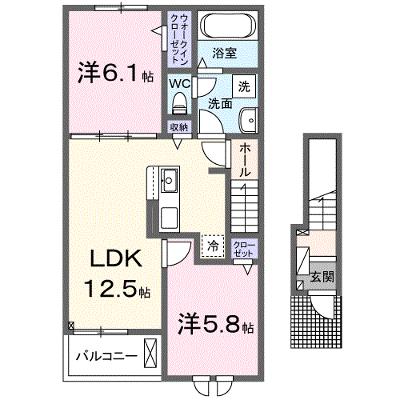 ヴィヴァレス 202【管理NO：1-027509201-02020】 ★家具家電は申し込み後に搬入しますの物件画像