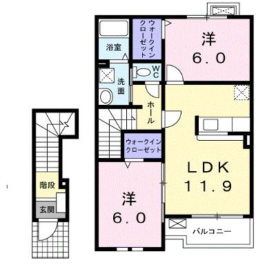 アルモニー 202【管理NO：1-017285701-02020】 ★家具家電は申し込み後に搬入します★の物件画像