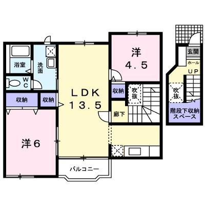 パレ・ノールⅡ 205【管理NO：1-011326002-02050】 ★家具家電は申し込み後に搬入しますの物件画像