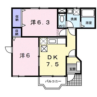 カルフールⅡ 101【管理NO：1-010872401-01010】 ★家具家電は申し込み後に搬入しますの物件画像