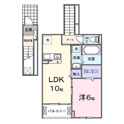 アンシャンテ 205【管理NO：1-028474401-02050】 ★家具家電は申し込み後に搬入します★ ★2026年10月上旬入居可能★の物件画像