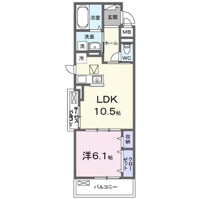 フルール近江 104【管理NO：1-028380501-01040】 ★家具家電は申し込み後に搬入します 2026年08月下旬入居可能の物件画像