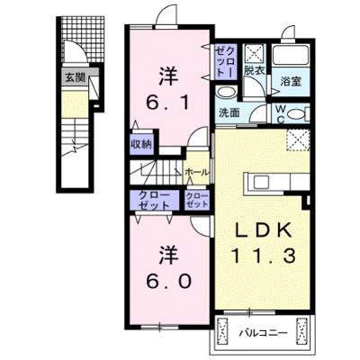 Ｌａｋｅ　Ｗｅｓｔ　西の湖　Ⅱ 202【管理NO：1-019732502-02020】 ★家具家電は申し込み後に搬入しますの物件画像