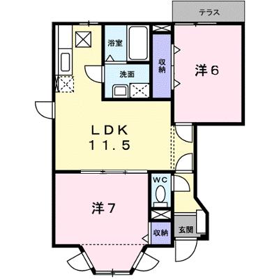 カサブランカ 101【管理NO：1-010667401-01010】 ★家具家電は申し込み後に搬入しますの物件画像