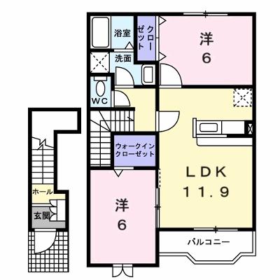 ポライトリー　ガーデンＤ棟 202【管理NO：1-014294104-02020】 ★家具家電は申し込み後に搬入しますの物件画像