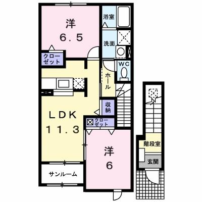 クラールＣ 201【管理NO：1-014072701-02010】 ★家具家電は申し込み後に搬入します 2026年08月上旬入居可能の物件画像