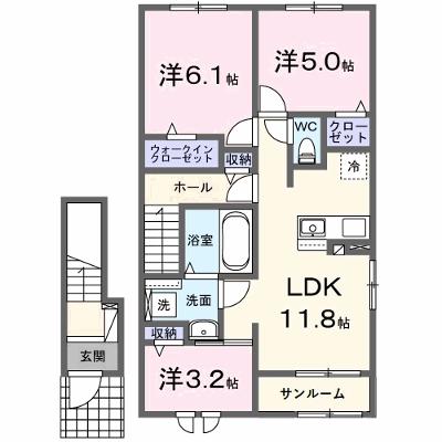 アンソレイエ高浜Ⅰ 206【管理NO：1-027633701-02050】 ★家具家電は申し込み後に搬入します 2026年08月中旬入居可能の物件画像