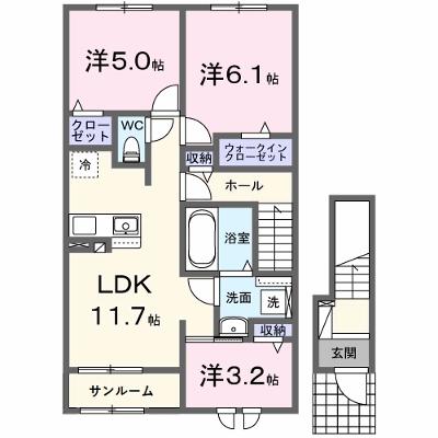 アンソレイエ高浜Ⅰ 202【管理NO：1-027633701-02020】 ★家具家電は申し込み後に搬入します 2026年08月中旬入居可能の物件画像