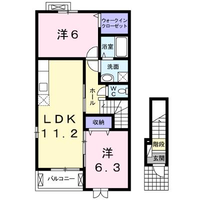 カーサプレッソ 201【管理NO：1-017481501-02010】 ★家具家電は申し込み後に搬入します★の物件画像