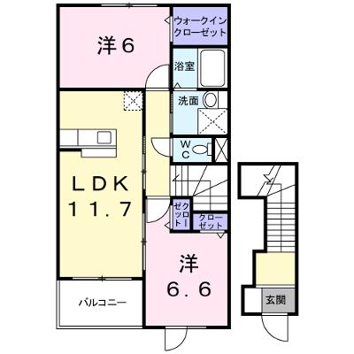 オルテンシアⅠ 202【管理NO：1-012364501-02020】 ★家具家電は申し込み後に搬入しますの物件画像