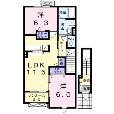 ヴィラージュＳｕｚｕＡ 201【管理NO：1-015330801-02010】 2026年07月中旬入居可能の物件画像