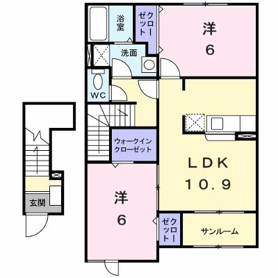 ル・モネ 203【管理NO：1-014402301-02030】 ★家具家電は申し込み後に搬入しますの物件画像