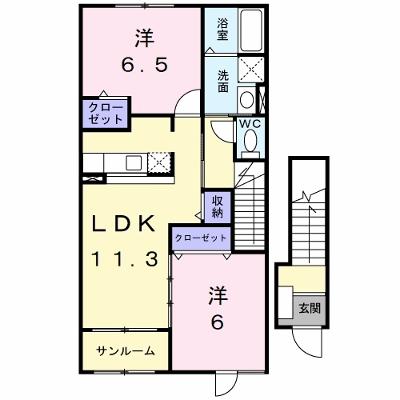 ラ　スギシオン　Ａ 201【管理NO：1-013882201-02010】 ★家具家電は申し込み後に搬入しますの物件画像