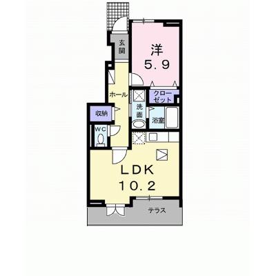 花のワルツ嵯峨 102【管理NO：1-018155301-01020】 2026年07月下旬入居可能の物件画像