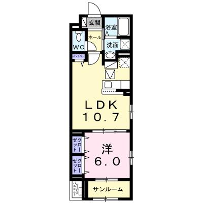 フィオーレ 101【管理NO：1-026643101-01010】の物件画像