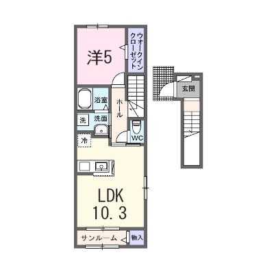 ペニーレイン 201【管理NO：1-028600701-02010】 2026年10月上旬入居可能の物件画像