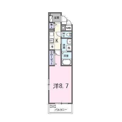 クレール蒼天 204【管理NO：1-028466801-02040】 ★家具家電は申し込み後に搬入します 2026年09月下旬入居可能の物件画像