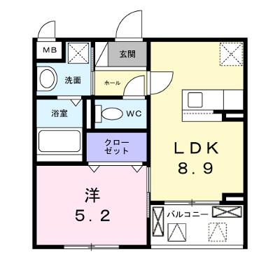 ソレイユ八条春日 202【管理NO：1-028237001-02020】 2026年09月上旬入居可能の物件画像