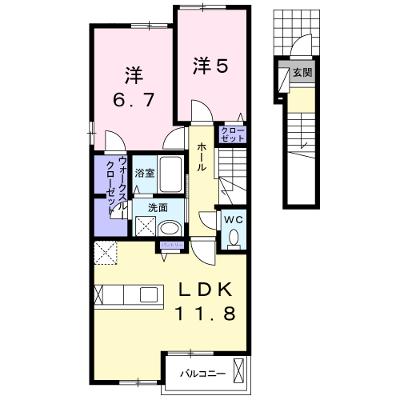ウッディ　オアシス　Ⅰ 205【管理NO：1-024846201-02040】 ★家具家電は申し込み後に搬入しますの物件画像