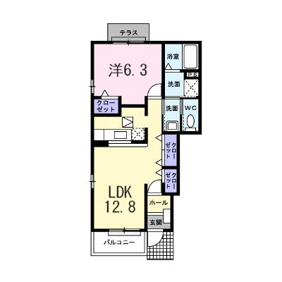 メゾン川勝Ⅰ 101【管理NO：1-013618402-01010】の物件画像