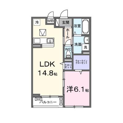 リヴァーサイド　ヴィラ 102【管理NO：1-027670301-01020】 ★家具家電は申し込み後に搬入しますの物件画像