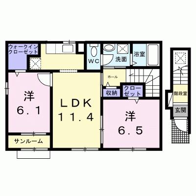 パーク・エノコダ 201【管理NO：1-027181801-02010】 ★家具家電は申し込み後に搬入します★の物件画像