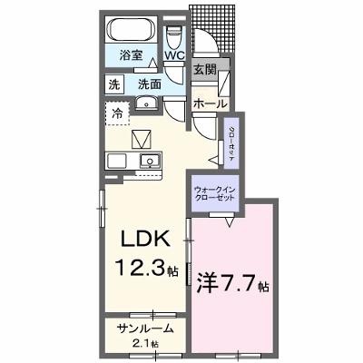 メゾンドアポロン 104【管理NO：1-027408901-01040】 ★家具家電は申し込み後に搬入しますの物件画像