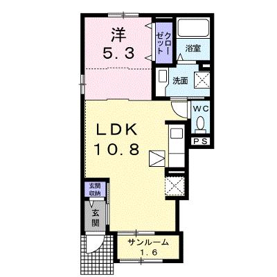 ＤＫ　ＳＥＬＥＣＴ　宝殿　Ⅰ 101【管理NO：1-027146301-01010】 ★家具家電は申し込み後に搬入しますの物件画像