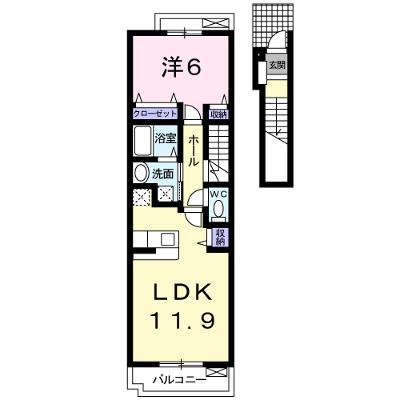 プラーチドⅡ 203【管理NO：1-015834402-02030】 ★家具家電は申し込み後に搬入します 2026年07月下旬入居可能の物件画像