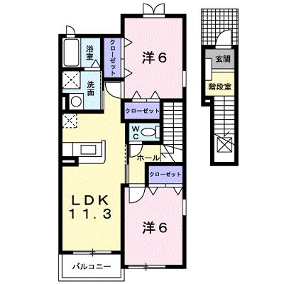 ヴェルサン・アベニュⅡ 201【管理NO：1-013233902-02010】 ★家具家電は申し込み後に搬入しますの物件画像