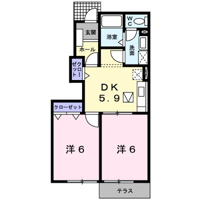 クリースⅡ 102【管理NO：1-011861401-01020】 ★家具家電は申し込み後に搬入します 2026年08月中旬入居可能の物件画像