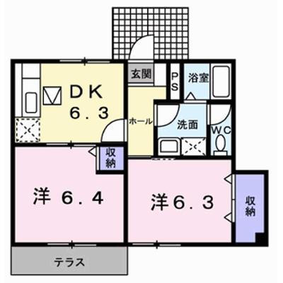 プリムヴェールⅡ 102【管理NO：1-007966602-01020】 ★家具家電は申し込み後に搬入しますの物件画像