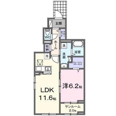 ロジュマンⅢ 104【管理NO：1-026646401-01040】 ★家具家電は申し込み後に搬入しますの物件画像