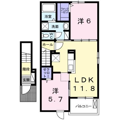 グラン　フィオーレＢ 204【管理NO：1-024207902-02040】 ★家具家電は申し込み後に搬入しますの物件画像