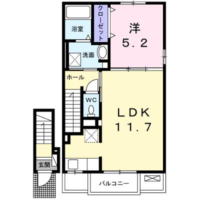 プラシード　Ｉ・Ｍ 203【管理NO：1-022223802-02030】 ★家具家電は申し込み後に搬入します 2026年07月中旬入居可能の物件画像