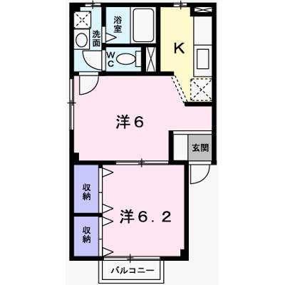 エルムＡ 201【管理NO：1-007392001-02010】 ★家具家電は申し込み後に搬入しますの物件画像