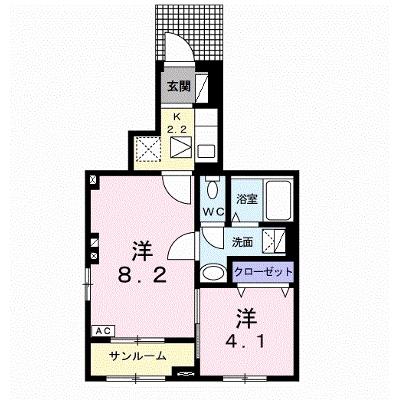 カーサ・ブライト 103【管理NO：1-026009501-01030】 ★家具家電は申し込み後に搬入しますの物件画像